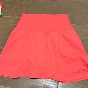 Vibrant Coral Lulu Athletic Skirt